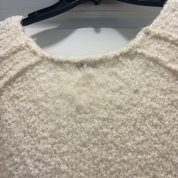 Free People Cream Long Sleeve V Neck Sweater - Picture 7 of 7